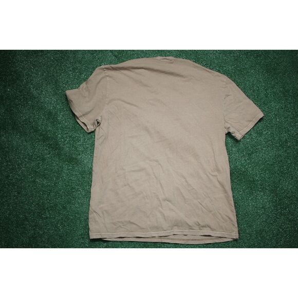 Champion Beige Logo T-Shirt Men’s Large Casual Athletic Tee - Picture 6 of 7
